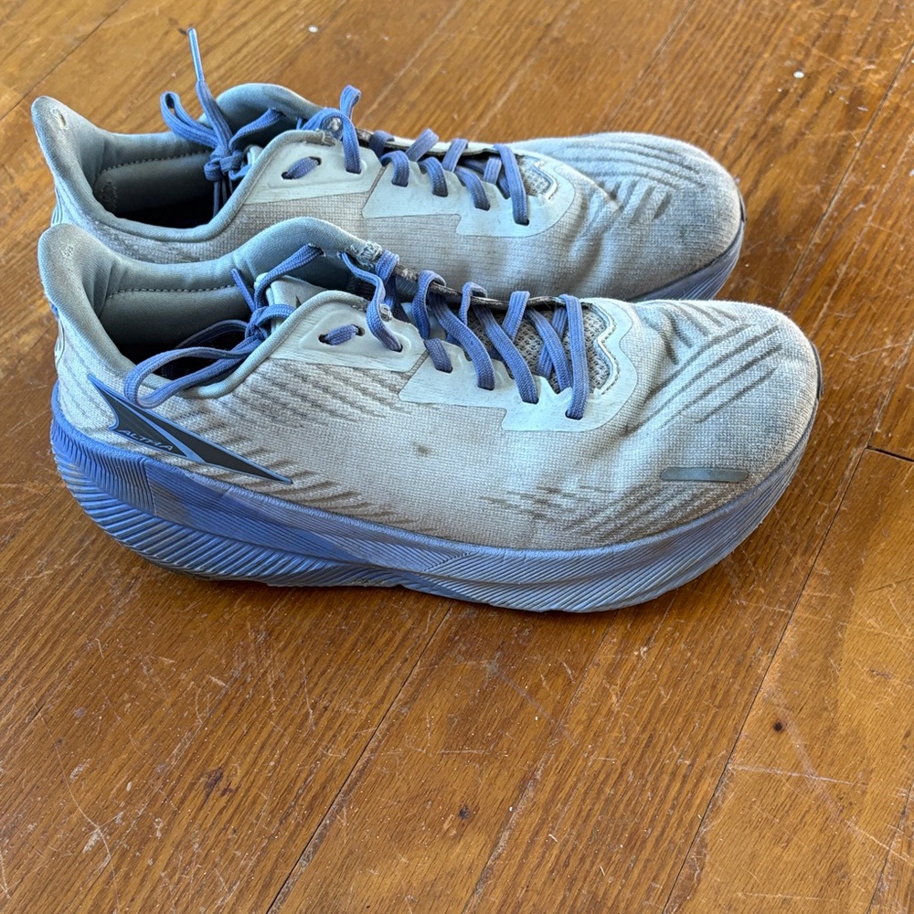 Altra Gray and Blue Athletic Shoes